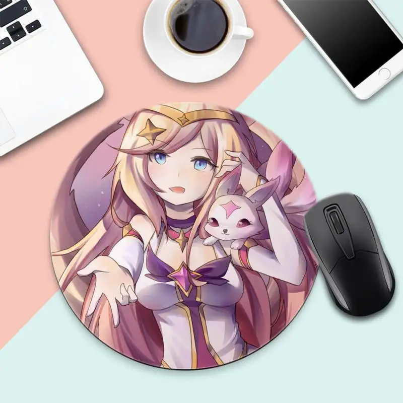 

Star Guardian Ahri Splash sexy Mousepad Game Desk Table Protect Game Office Work Round Mouse Mat pad XL Non-slip Laptop Cushion