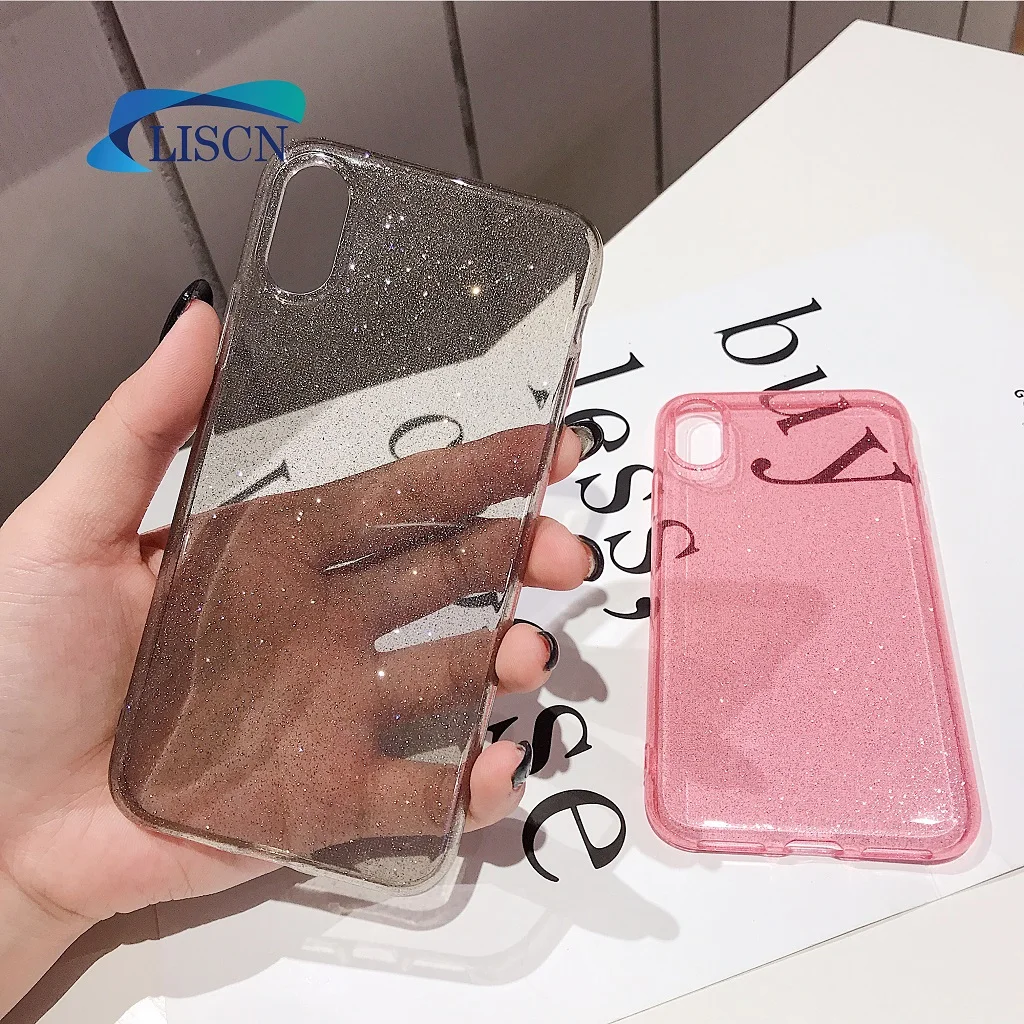 Защитный чехол для телефона LISCN мягкий блестящий iphone 8Plus 7 8 6s 7P 6 5 5S SE XR