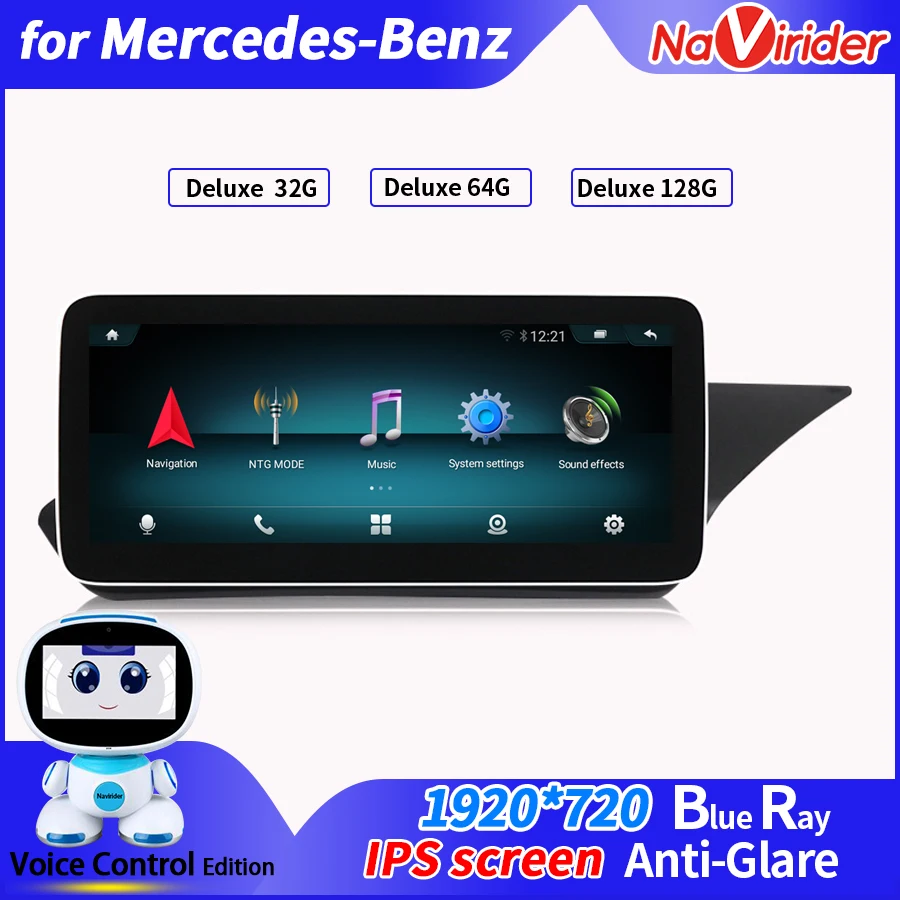 

8 ядер 4 + 128 ГБ Android10.0 Автомобильный мультимедийный плеер для Mercedes Benz E Class W212 2009-2015 RHD встроенный Carplay DSP 1920X720HD