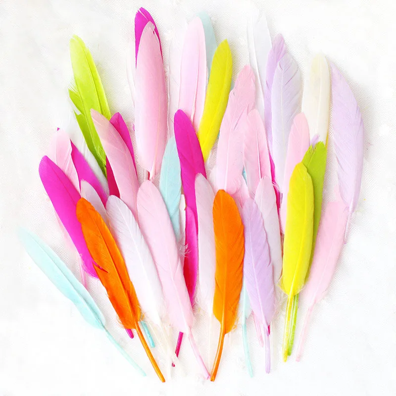 50 шт./компл. натуральные красочные поделки из перьев игрушки креативные перья