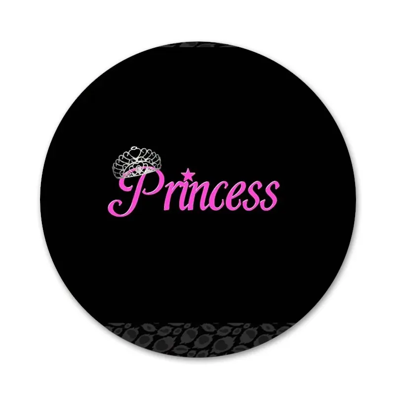 

58mm Princess crown Icons Pins Badge Decoration Brooches Metal Badges For Backpack Decoration