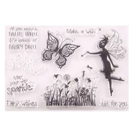 fairy butterfly clear stamps diy scrapbooking card album paper craft rubber transparent silicon clear stamp