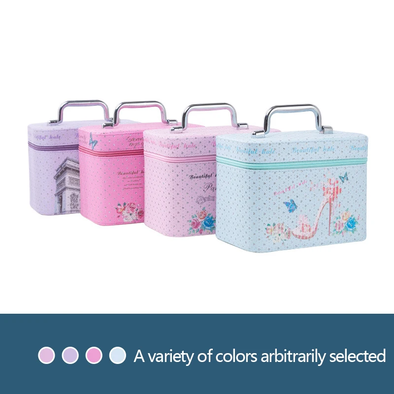 Malet&iacute;n de pinturas con diamantes de gran capacidad, caja de almacenamiento port&aacute;til, varios estilos, multiusos, para cosm&eacute;ticos, nueva y a la moda-5