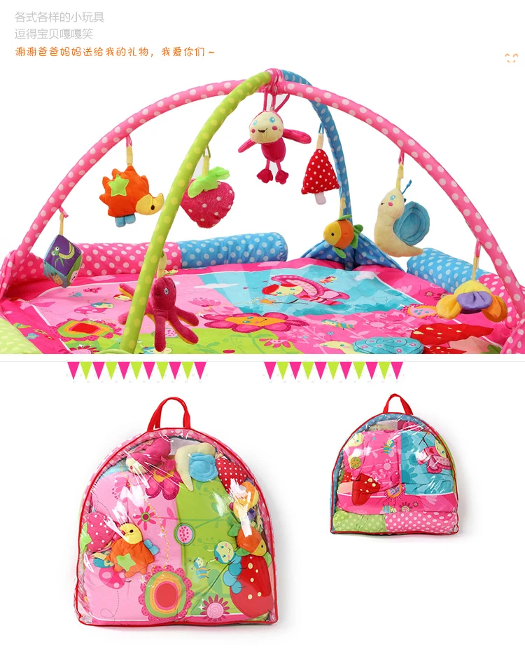 

130*130*60 Upgraded Princess Soft Baby Super large Play mat with 9 Educational Toys musical baby crawling mat baby gym Playmat