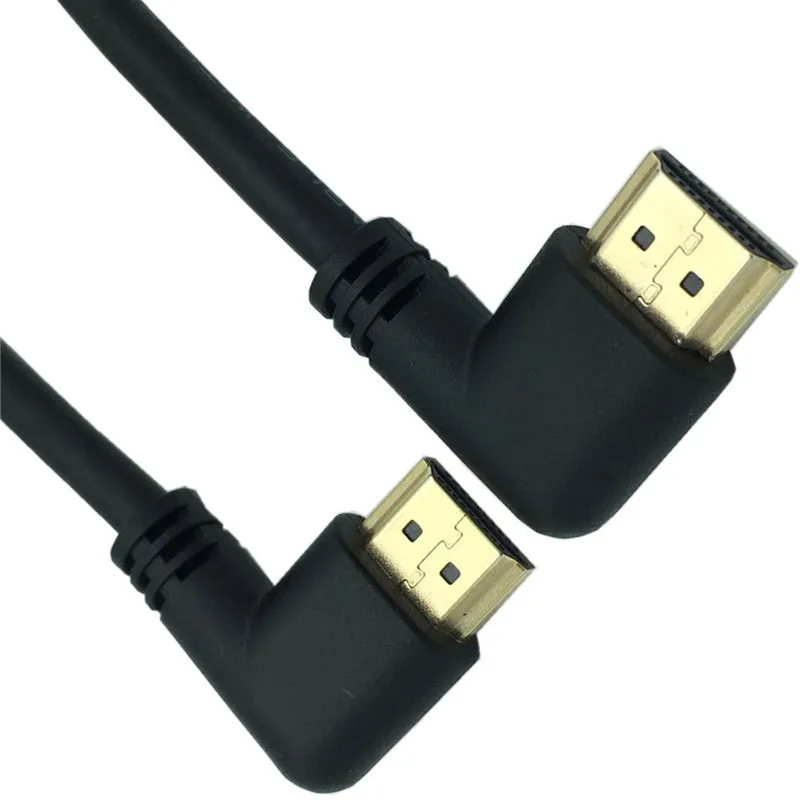 Right to Right HDMI 2,0 4K 3D двойной 90 градусов левый Угловой HDMI Мужской в правый угловой HDMI Мужской HDTV кабель для DVD PS3 PC 0,15 м 0,5 м 1 м - Цвет: Right to Right