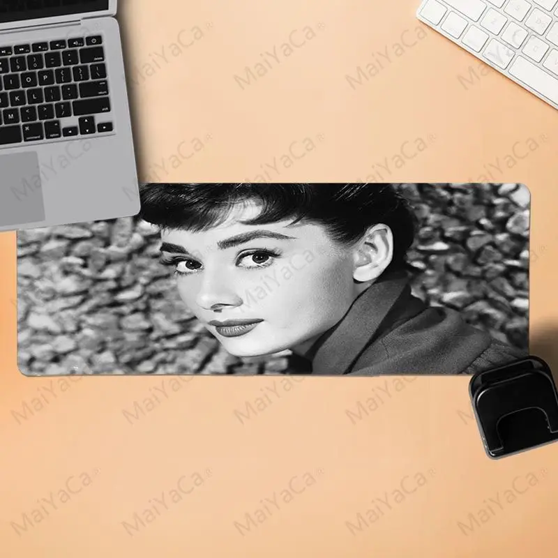 

MaiYaCa Boy Gift Pad Audrey Hepburn Gamer Speed Mice Retail Small Rubber Mousepad gaming mouse pad free mouse pad
