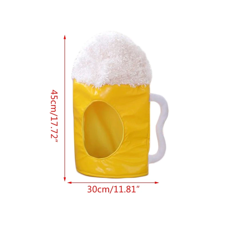 Японская забавная рисовая чашка пивная плюшевая шляпа игрушка головной убор для