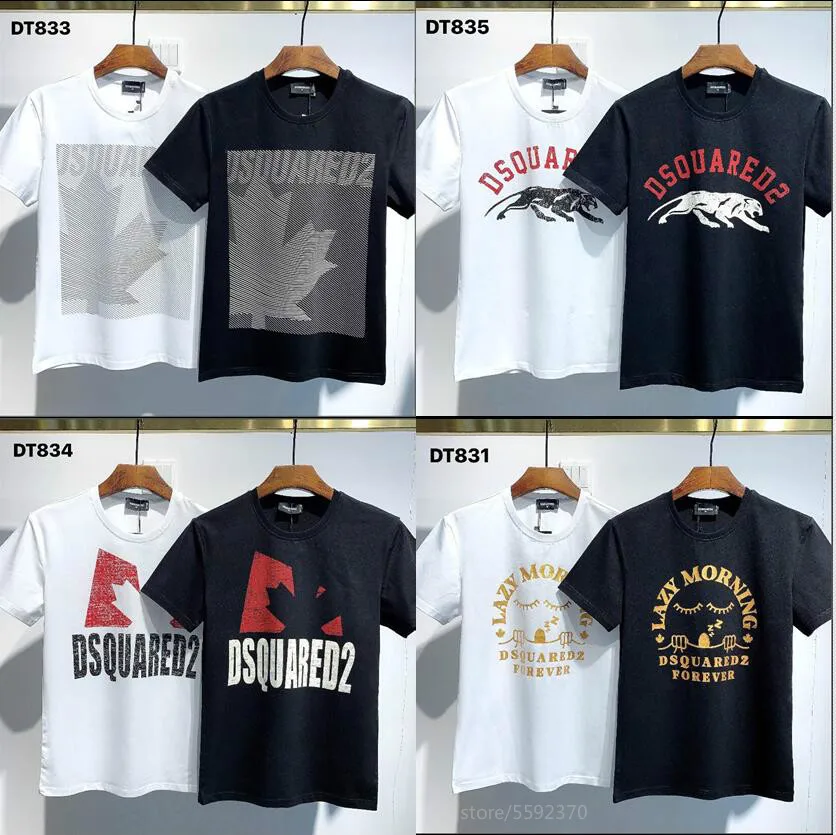 

Мужская/Женская футболка 21 FW Authentic 1964 Dsquared2, в стиле хип-хоп, с коротким рукавом и круглым вырезом, хлопковая Футболка Повседневная С буквенны...