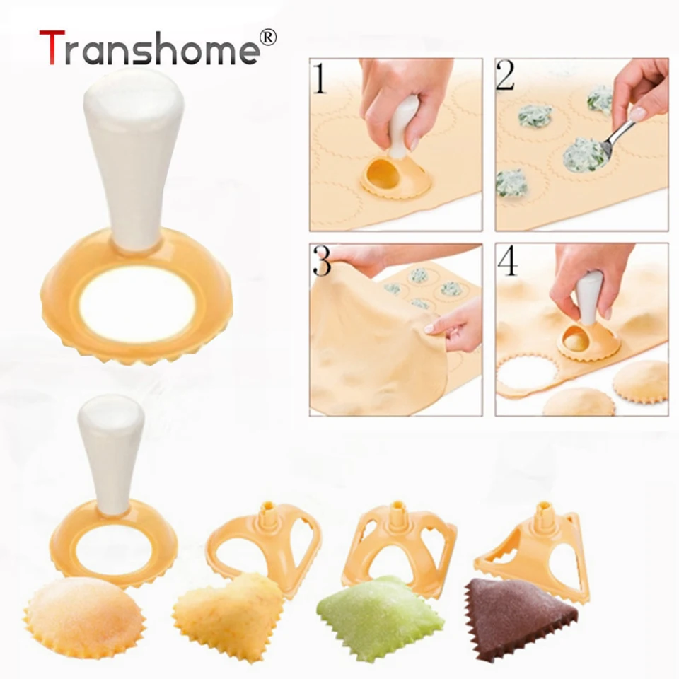 Transhome 4 шт./компл. Пластик Клецки формы клецки Пресс инструмент китайский jiaozi