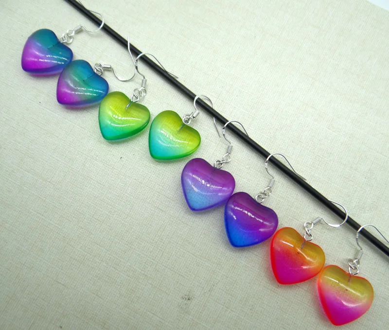 Natural stone Quartz crystal tiger eye Turquoises Heart-shaped charms Earring for diy Jewelry making Pendant Accessories | Украшения и