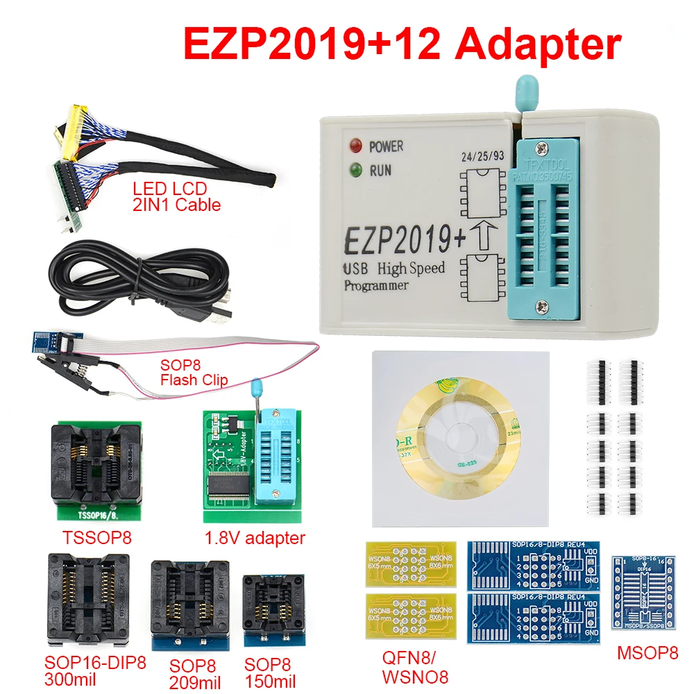 Цена по прейскуранту завода-изготовителя! Новейшая версия EZP2019 высокоскоростной USB SPI программатор EZP Support24 25 93 EEPROM 25 флэш-чип биос+ 5 разъемов