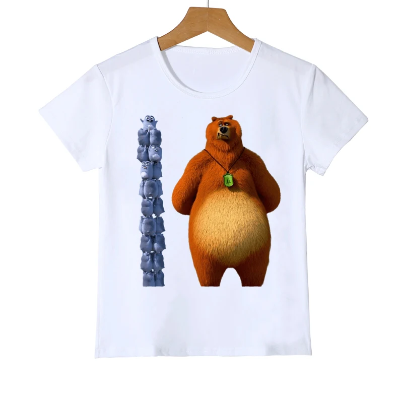 Kids tshirt funny t-shirt boys sunlight Grizzy bear animal print t shirt boys t shirt Christmas lemmings tshirt camisetas tops