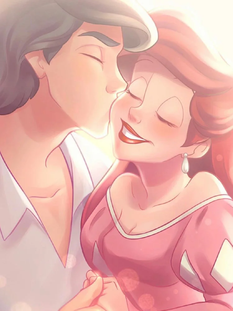 Настенная Картина на холсте Disney Аладдин и маленькая Русалочка скандинавские