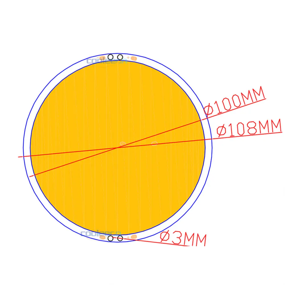 Круглая Светодиодная лампа 108 мм 180 суперъяркая 12 В 50 Вт 200 холодный и белый свет|cob