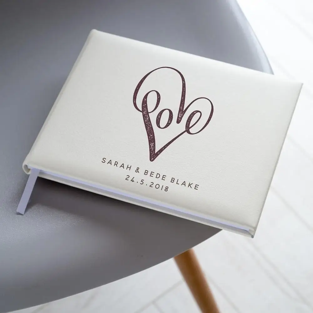

unique White Wedding Guest Book Alternative Wedding Guestbook Custom ANY Text ANY Language Photo Album Wedding Guestbook Album