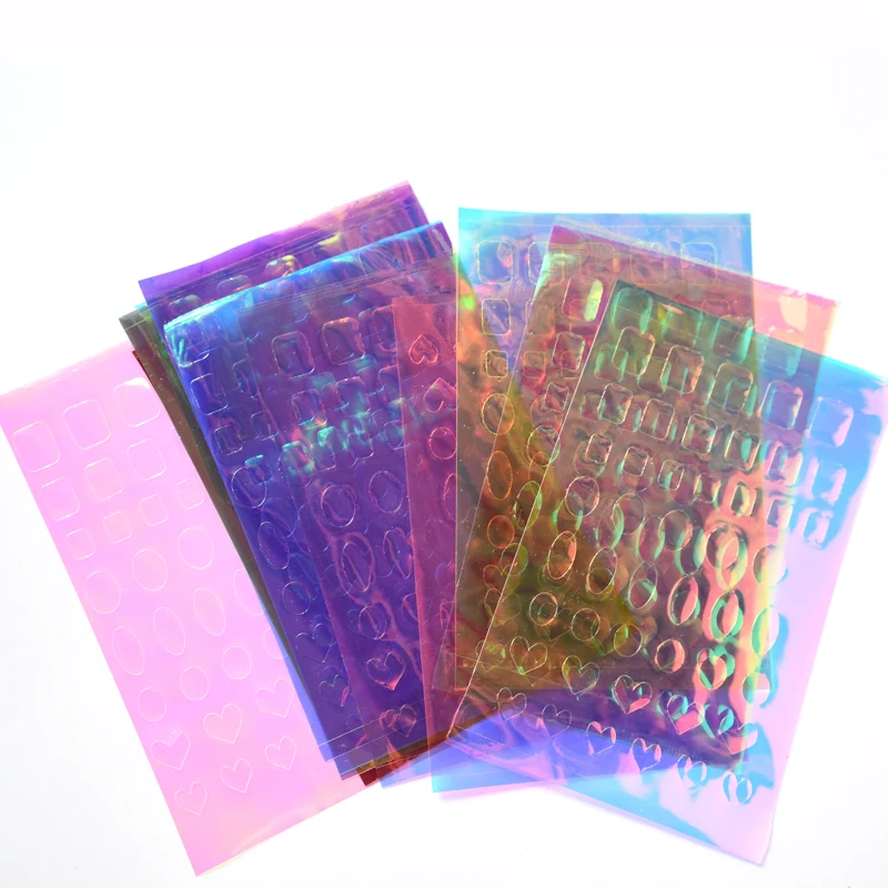 11 листов японских наклеек для ногтей с изображением льда и Авроры наклейки не