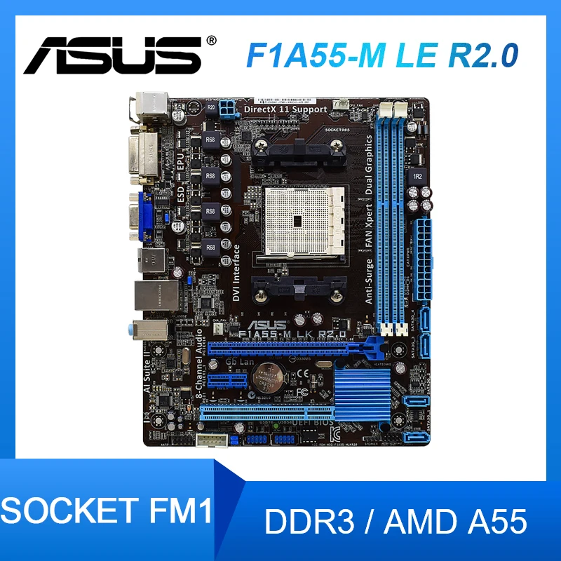Настольная Материнская плата ASUS F1A55 M LE R2.0 разъем FM1 DDR3 ОЗУ 32 ГБ A55 поддержка