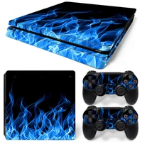 fashion gamepad body color stickers geometric pattern film stickers for ps4 slim console2pcs controller cover decals protector
