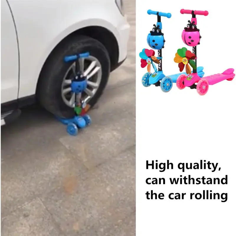 

Windmill Ladybug Scooter Foldable and Adjustable Height Lean to Steer 3 Wheel Scooters for Toddler Kids Boys Girls Age 3-8 F3ME