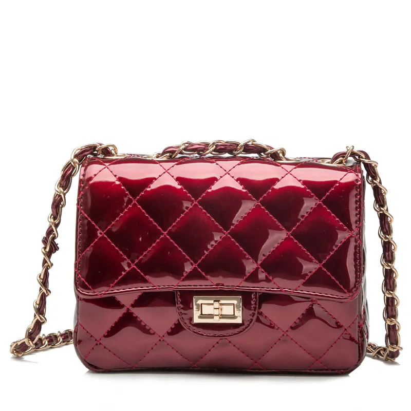 Manufacturers Direct Selling 2019 New Style WOMEN'S Shoulder Bag Fashion Patent Leather Korean-style |