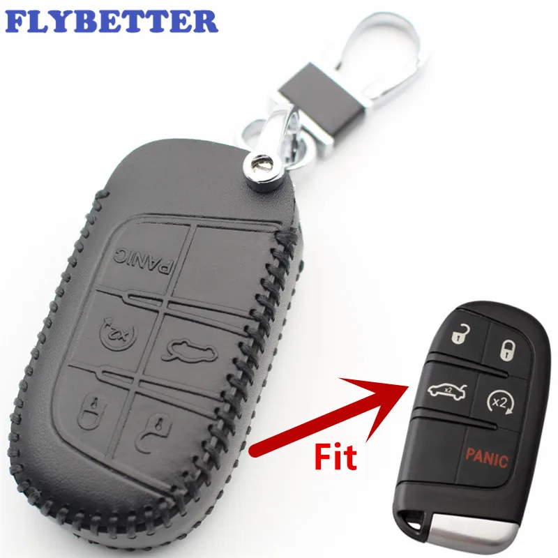 Чехол FLYBETTER из натуральной кожи с 5 кнопками для смарт-ключей чехол Jeep Grand