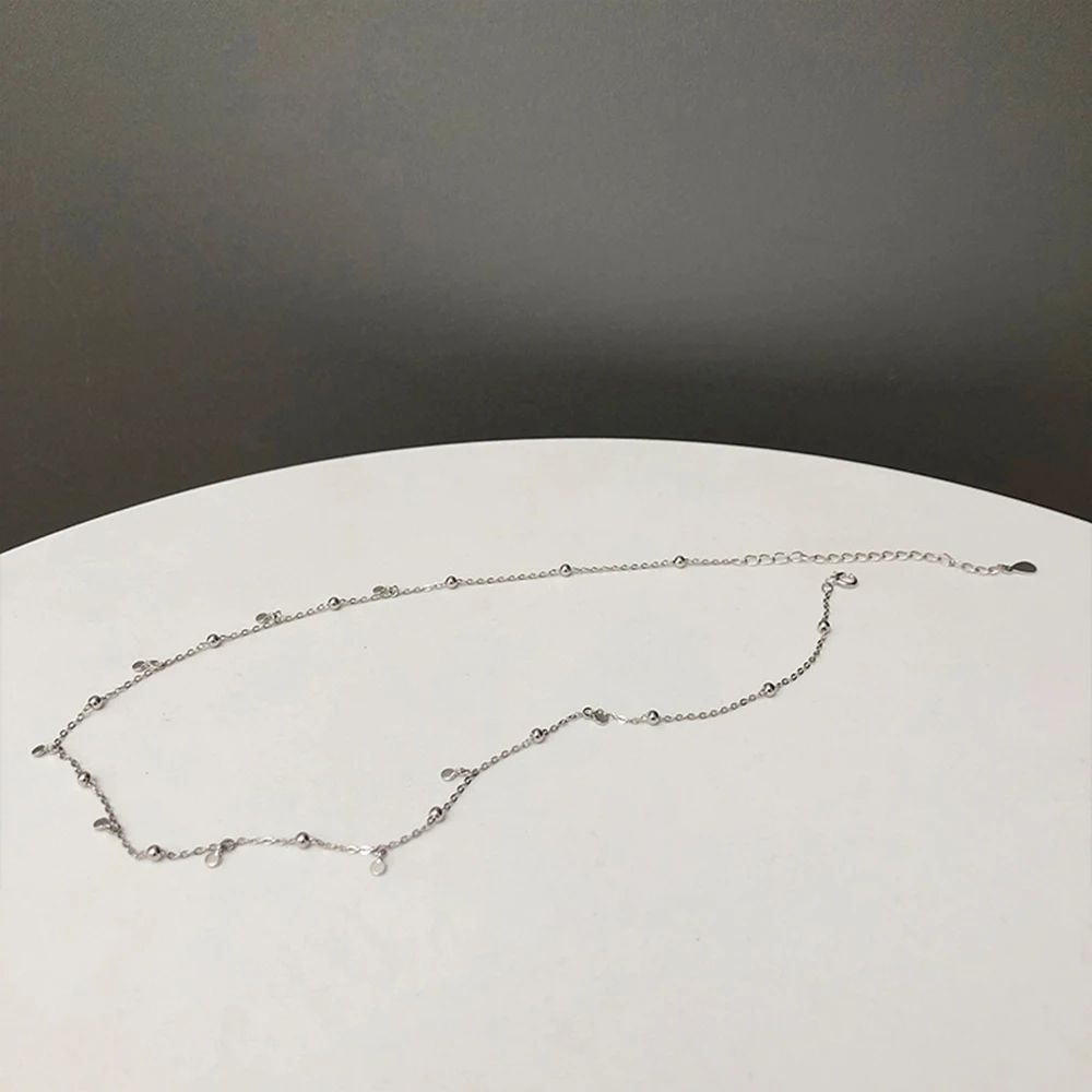 

Simple Real Geometric Round Choker Short Necklace For Fashion Women Minimalist Fine Jewelry Cute Accessories Gift