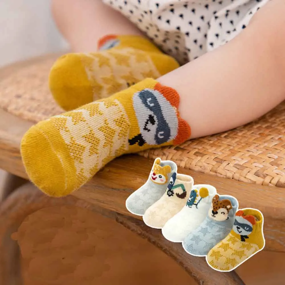 

5 Pairs/lot Mesh Socks For Newborns 2021 Summer Baby Cute Cartoon Socks For Girls Thin Soft Cotton Boy Children Socks Infants