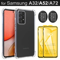 a32 a52 a72 reinforced shockproof cover for samsung galaxy a 52 silicone caseprotective glass case on samsung a 52 shockproof