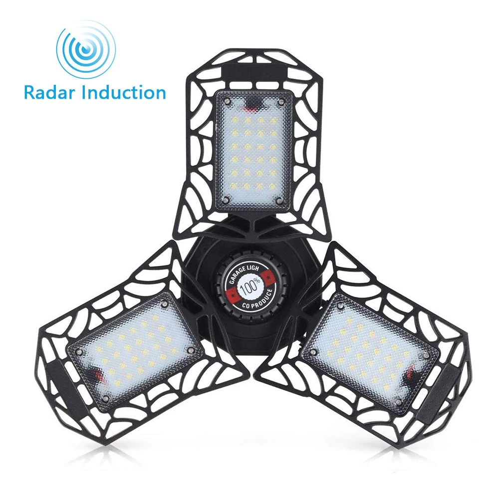 Светодиодный светильник для гаража с радиолокационной индукцией 80 Вт 6000Lm