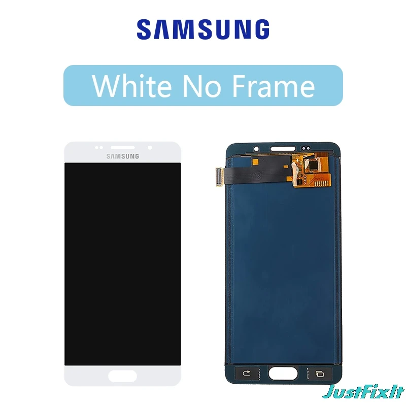 Белый Супер Amoled ЖК-дисплей для samsung Galaxy A5 A510F A510F/DS A510M A510M/DS A510FD A510Y кодирующий преобразователь сенсорного экрана в сборе - Цвет: Белый