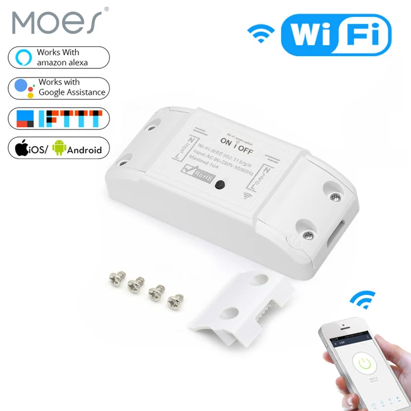

3PCS Smart Home Wifi Switch Wireless Remote Control Light Timer Switch DIY Modules 10A/2200W via Tuya / Smart Life