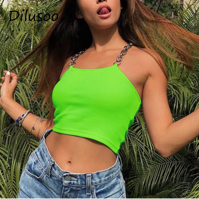 Dilusoo 2020 женские летние футболки с железной цепочкой поясничной обшивкой Женские