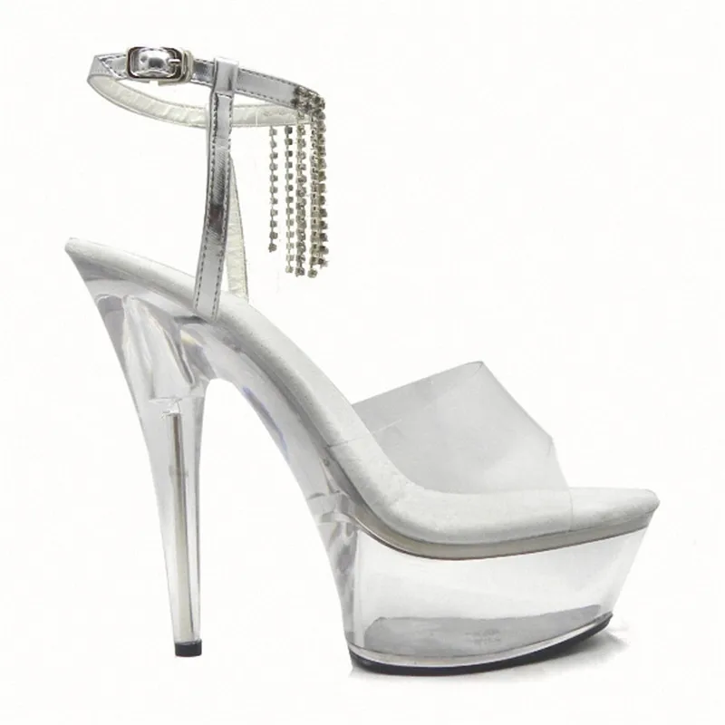 Милые летние босоножки на высоком каблуке 15 см с кисточками пикантная обувь для