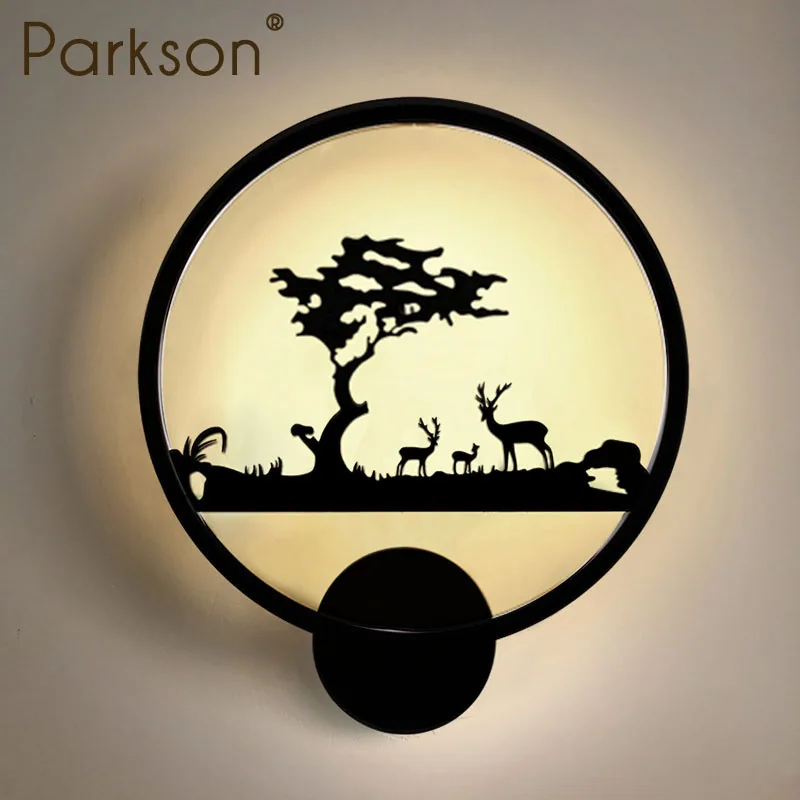 

Modern Led Wall Lamp Indoor Creative Light Round Wall Sconce Lamp 15W AC85-265V Nordic Bedroom Living Room Simple Lighting Decor