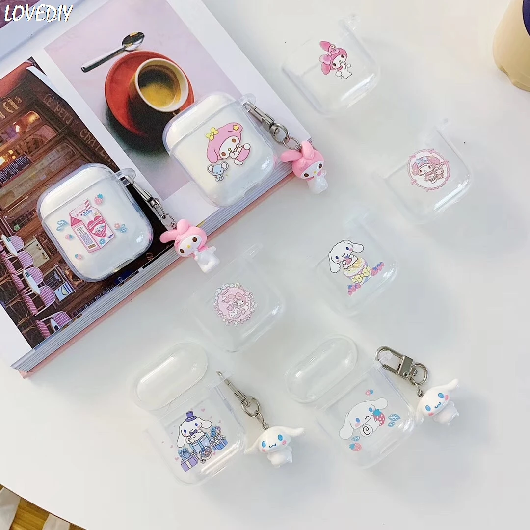 Мягкий силиконовый беспроводной чехол для наушников My Melody Cinnamonroll с Bluetooth Apple AirPods