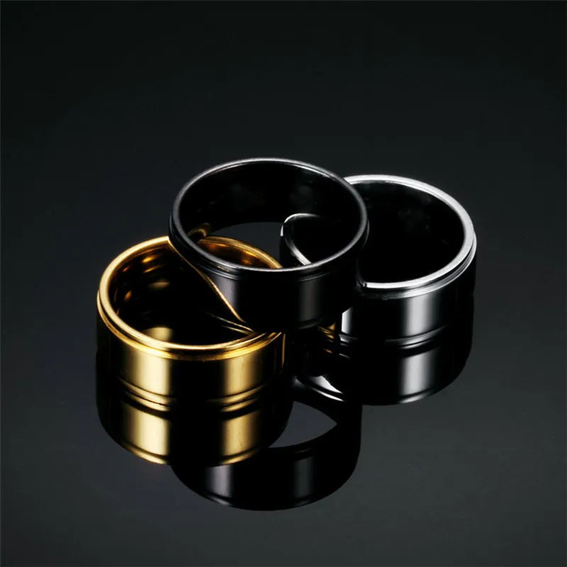 Yobest акция нержавеющая сталь черный/золотой цвет антиаллергенное гладкое