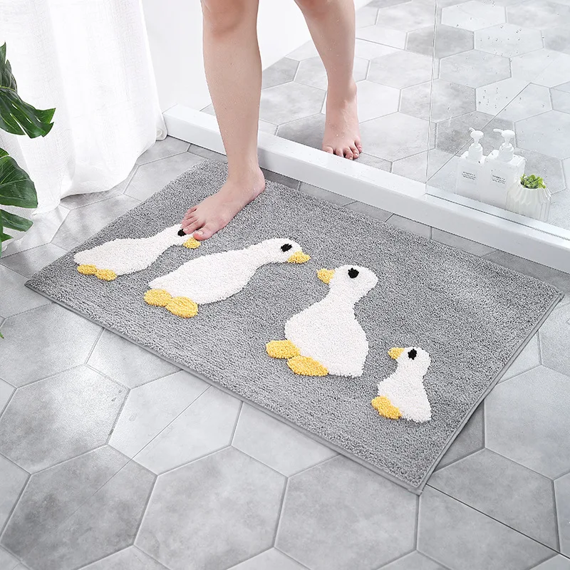 

Creative Duck Jacquard Bathroom Non-slip Mat Carpet Non-slip Entrance Floor Mat Door Mat Kitchen Absorbent Carpet HomeDecoration