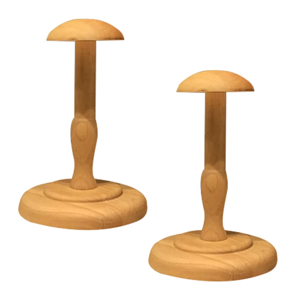 

Wooden Hat Rack Cap/Wig Holder Free Standing Display Storage Styling Stand M