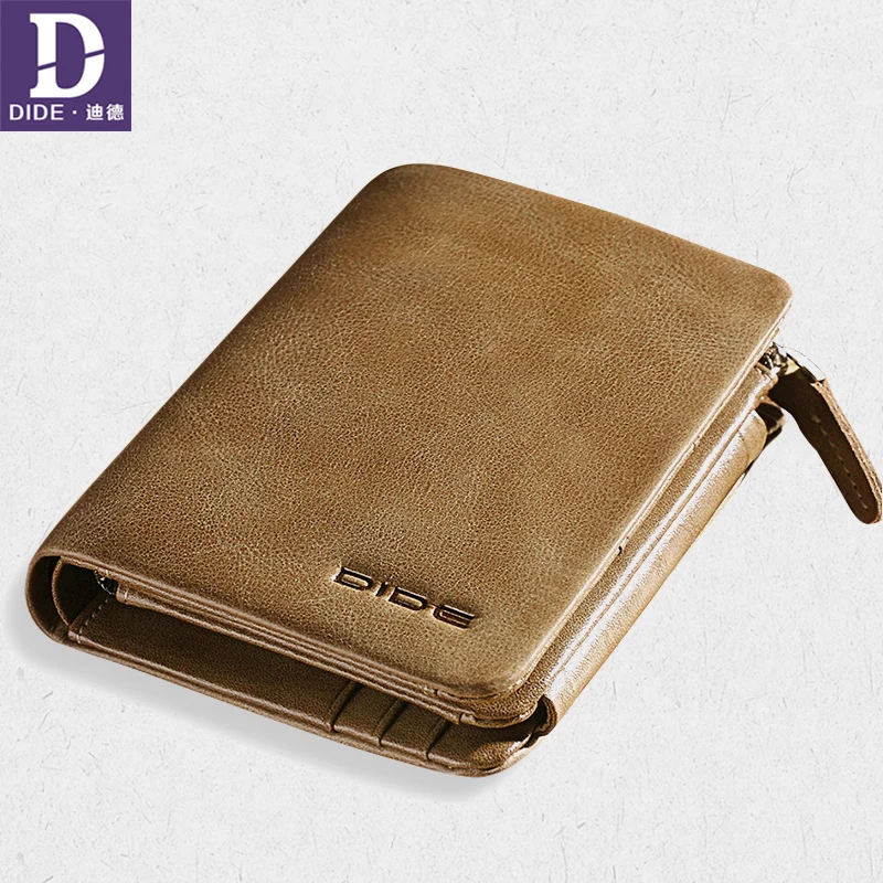 DIDE высокое качество мужские кошельки из натуральной кожи для