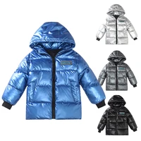 winter new boys cotton padded jacket korean version of the big childrens mid length thick hooded bread down jacket
