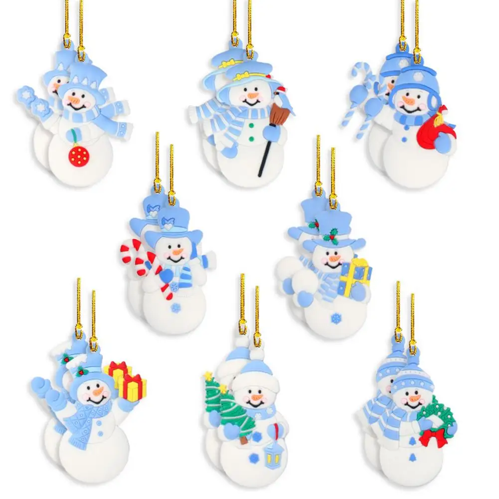 

Christmas Tree Ornaments 8PCS Christmas Snowman Hangings Ornaments For Christmas Holiday Anniversary Party Favors
