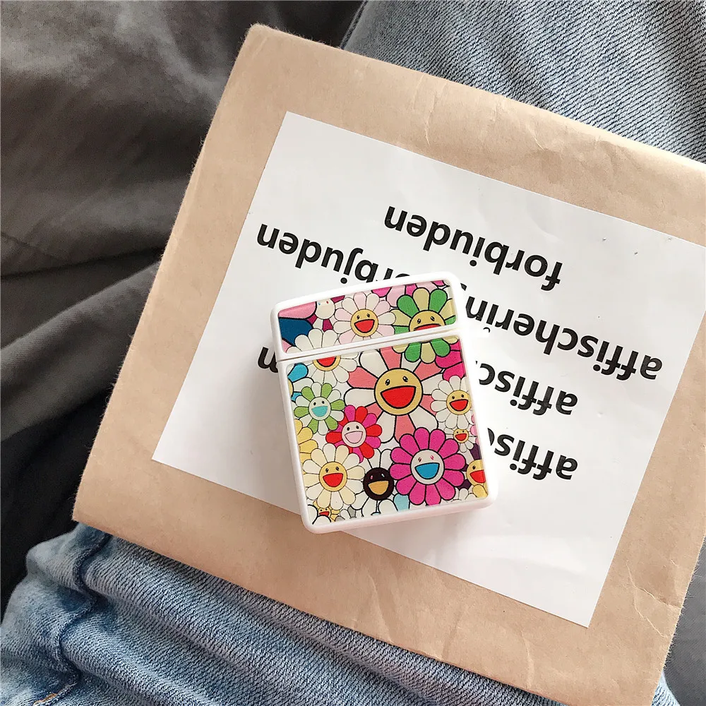 Мягкий силиконовый чехол из ТПУ для Apple Airpods 1 2 цветной подсолнухи, Модный популярный защитный чехол