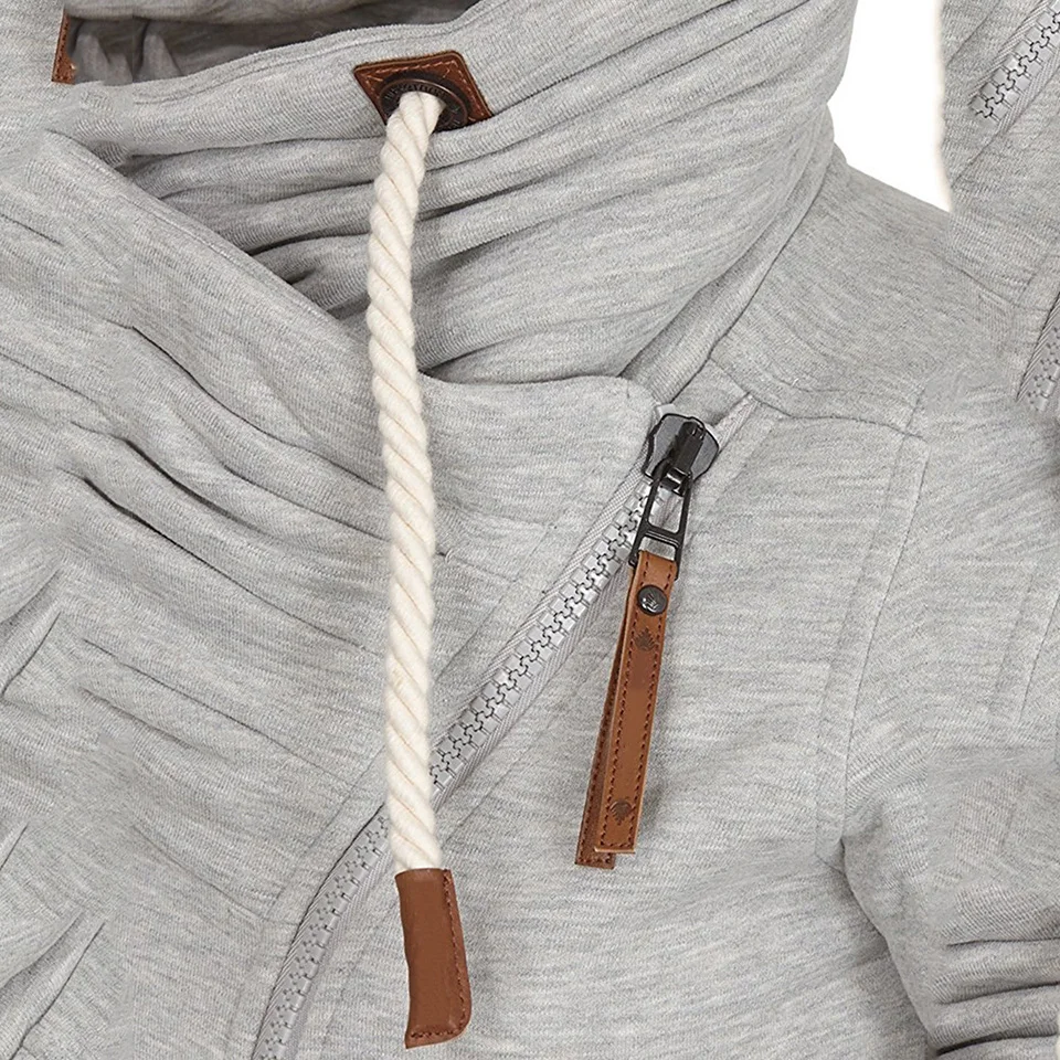 Casual Pink Plus Size Tops Winter Warm Women Tops Slim Hooded Zipper Plain Gothic Streetwear Female Hoodies Fashion Sweatshirts