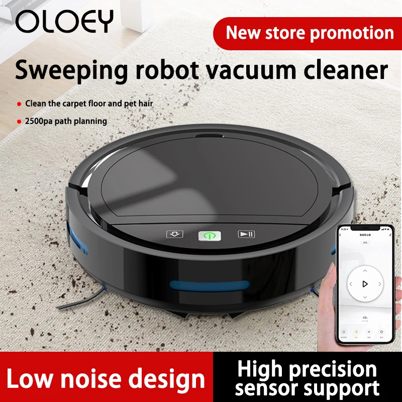 

Sweeper Robot Vacuum Cleaner Auto-recharge App Alexa Voice Control 2500pa Path Planning Sweep Suction Mop Carpet Floor Pet Hair