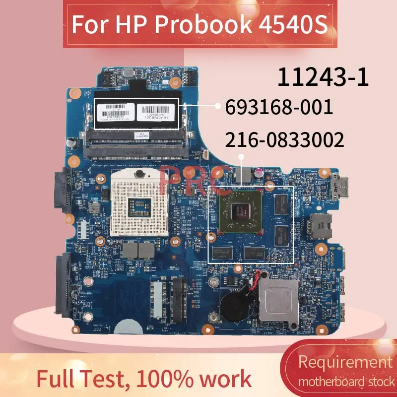 Материнская плата для ноутбука HP Probook 693168 S материнская 1 SLJ8E 501 4540 DDR3 11243 001 216