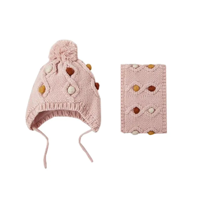 Шапка для малышей зимняя шапка двойная теплая шерстяная девочек ветрозащитная