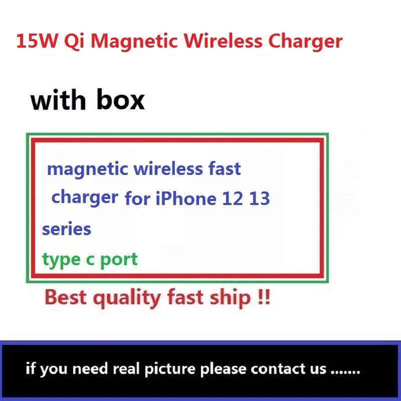 

15W Qi Magnetic Wireless Charger For iPhone 13 12 11 Pro Max Mini XS 8 PD Fast Charging Pad Phone For Samsung Xiaomi Huawei