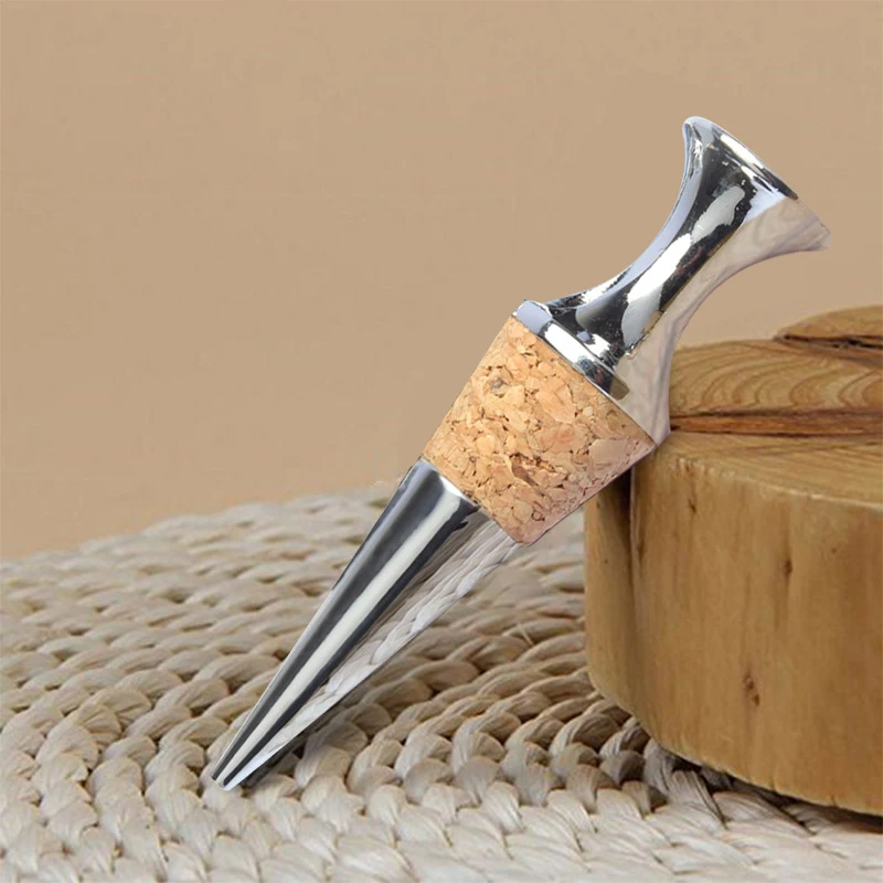 

4 Pcs Stainless Steel Wine Stopper Vacuum Sealed Bottle Stoppers Wine Cork Bottle Stopper Storage Twist Cap Plug Gift Bar Access