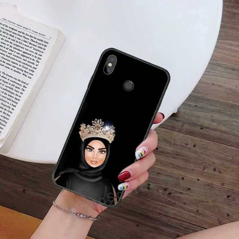 

Cute Arabic Hijab Girl Queen Phone Case For Xiaomi Redmi note 7 8 9 t max3 s 10 pro lite Luxury brand shell funda coque