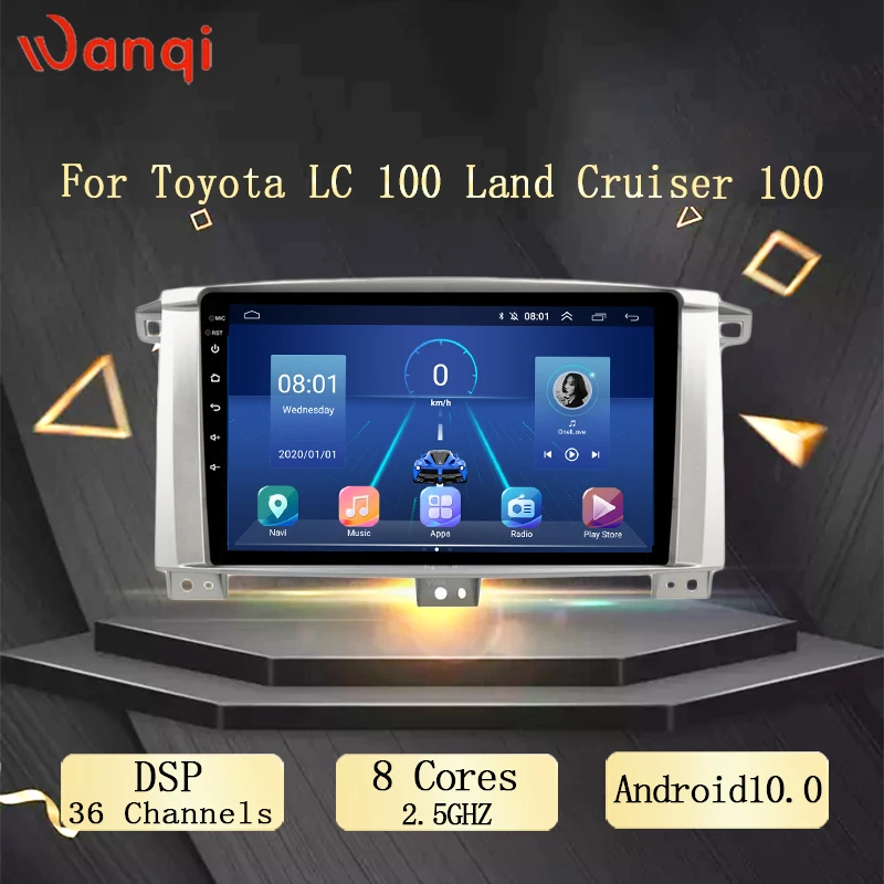 Автомобильный мультимедийный проигрыватель на Android 10 0 2 ГБ + 32 GPS DSP AHD для Toyota LC 100